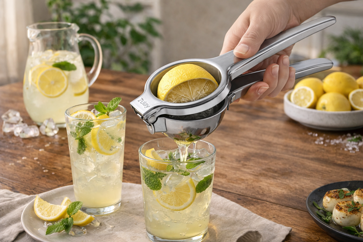 Beluvora® Stainless Steel Lemon Squeezer Manual Citrus Juicer Heavy Duty Lime Press Hand Juicer Kitchen Tool