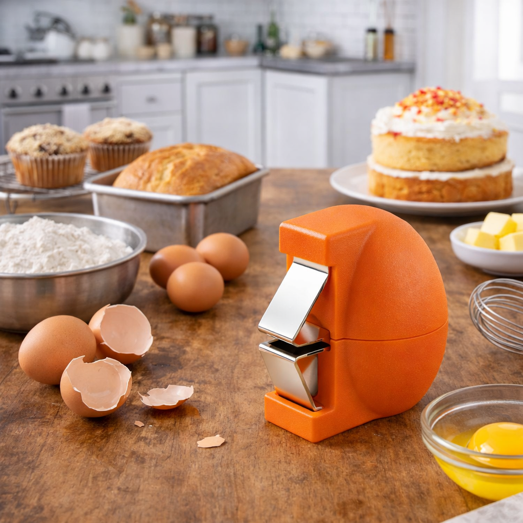 Beluvora® Stainless Steel Egg Cracker & Egg White Separator, Multifunctional Egg Opener Kitchen Tool for Baking, Cooking & Breakfast